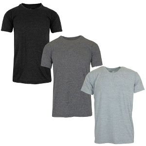 Galaxy Kick Start Men's Short Sleeve Moisture-Wicking Quick Dry Performance Crew Neck Tee-3 Pack - 1 of 1