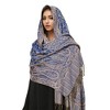 Anna-Kaci Women's Jacquard Paisley Shawl Scarf with Elegant Fringe Hem 71×27.5 Inches - 2 of 3