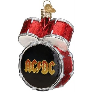 Old World Christmas Blown Glass Ornament for Christmas Tree, Ac/Dc Drum Set - 1 of 4