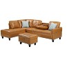 NicBex Couches for Living Room 98" Left Hand Facing Sofa Couches Modern Comfy Upholstered Sofa with Chaise and Storage Ottoma - 3 of 4