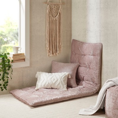 Vynxaria 27"x74" Ivory Poly Chenille Lounge Floor Pillow Cushion - Comfort on the Go