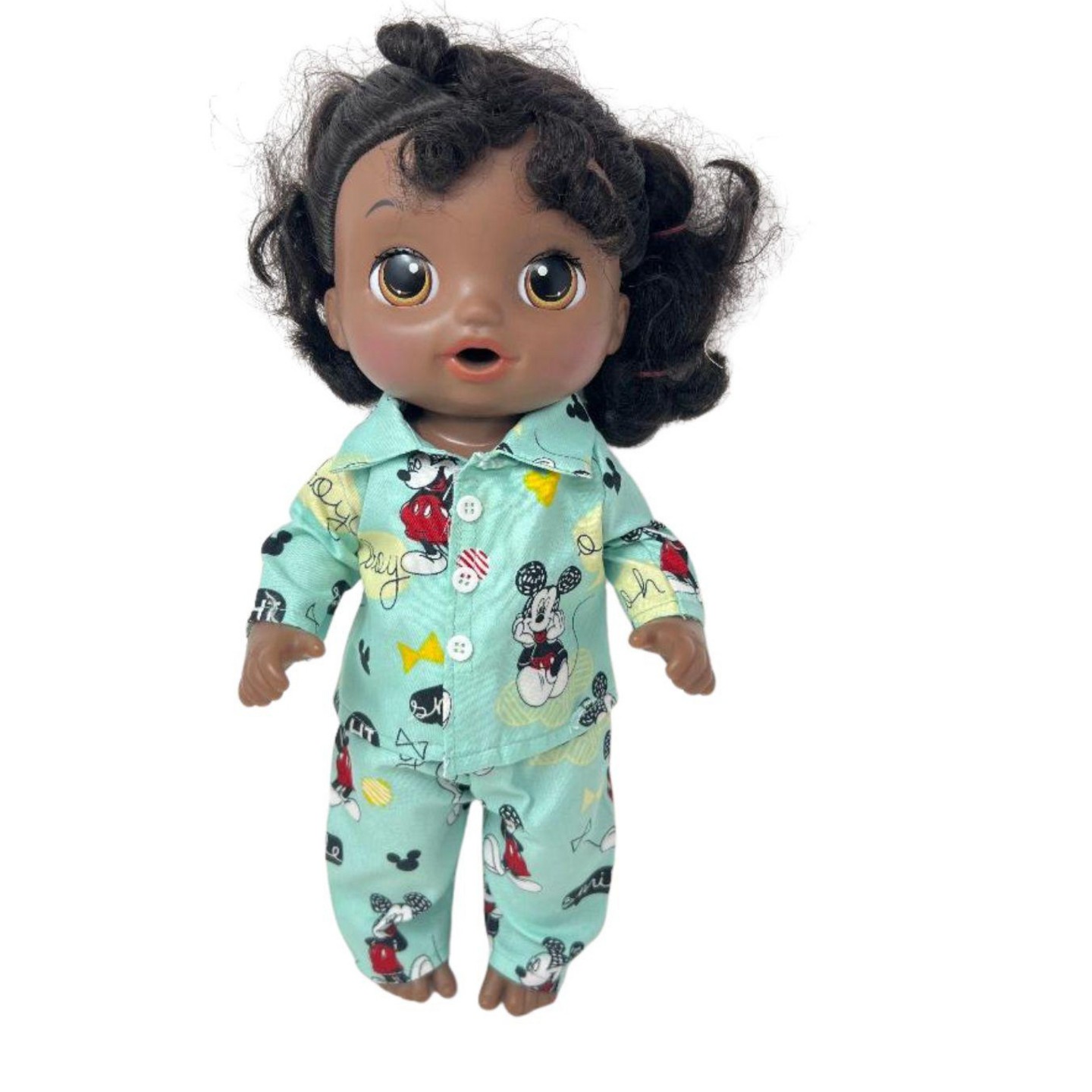 Детские пижамы Doll Clothes Superstore Smiling Mouse Pajamas for 14 Inch Baby Alive and Little Baby Dolls — фото 2