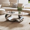Dexmalle Oval Coffee Table with Stainless Steel Base - 3 of 4
