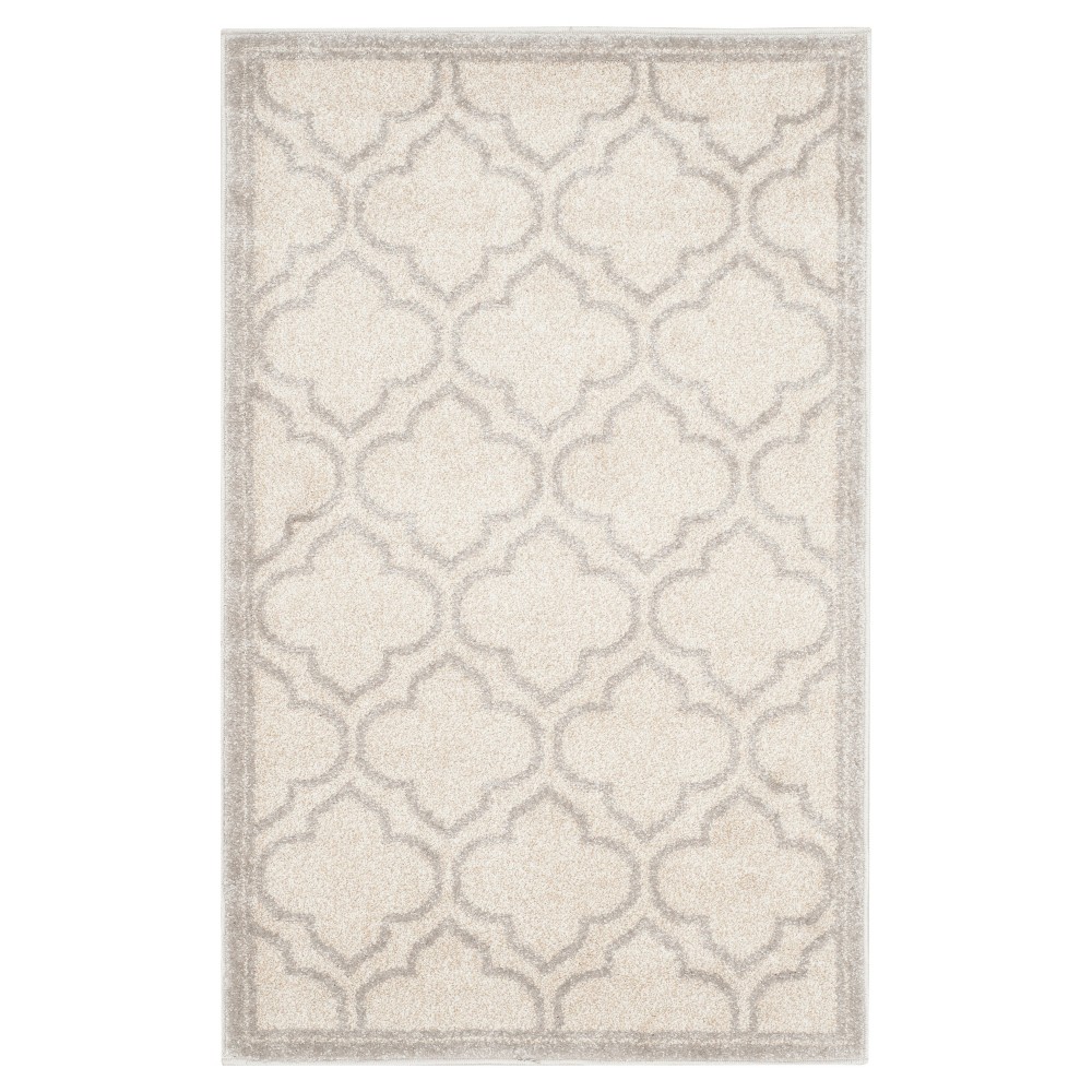 2'6inx4' Coco Loomed Rug Ivory/Light Gray - Safavieh