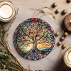 Stained Ceramic Tree of Life Ornament - Christmas Decorations for Office, Room, Home - Holiday Present Ideas - 2 of 4
