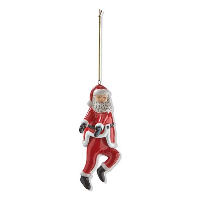tagltd DANCING SANTA RUN MAN ORNAMENT
