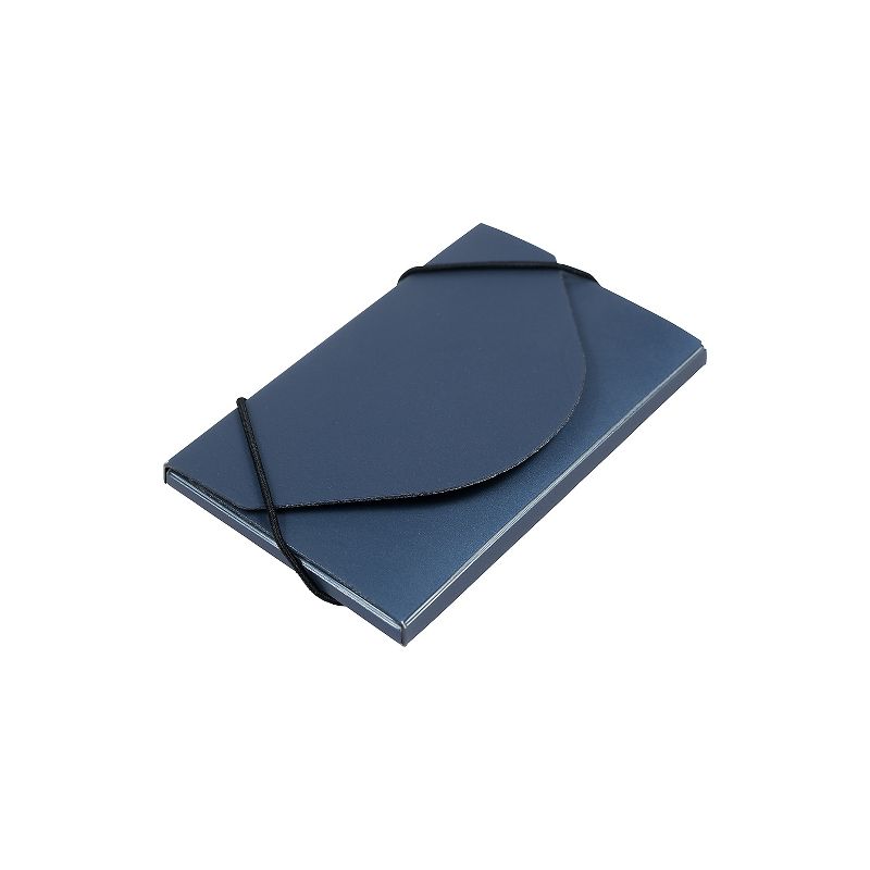 JAM Paper Plastic Business Card Holder Case Blue Metallic Sold Individually (3656189), 2 of 5