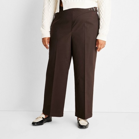 Women's Saddle Wrap Pant - Future Collective™ With Reese Blutstein Brown 18  : Target