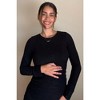 PinkBlush Black Soft Knit Ruched Maternity Top - 4 of 4