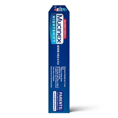 Mucinex Max Strength Cold &#38; Flu Medicine Nighttime - Tablets - 20ct