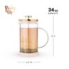 Pinky Up Piper Gold Press Pot Tea and Coffee Maker - 3 of 4