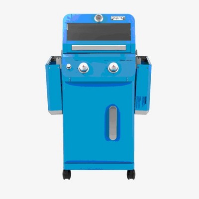 Blue 2-Burner Propane Gas Grill with Clear View Lid