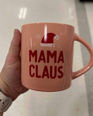 16oz Christmas Stoneware Mama Claus Mug Red - Wondershop™