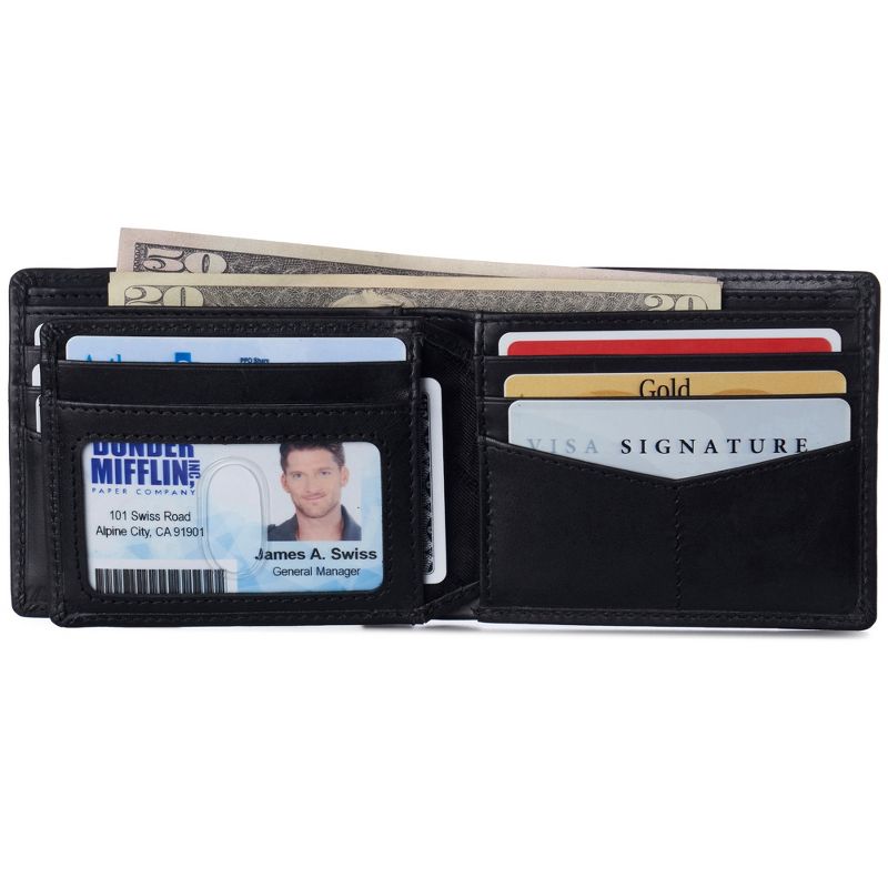 Alpine Swiss Nolan Mens RFID Protected Bifold Wallet Genuine Leather Comes in a Gift Box, 3 of 7