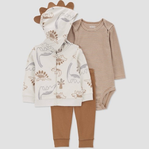 Carter's Just One You® Baby Girls' Quilted Floral Top & Bottom Set - Brown  : Target