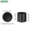 Unique Bargains Non-Slip PVC Chair Leg Caps Floor Protectors for Folding Chairs Black - 3 of 4