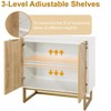CENGHU Storage Cabinet, Modern Buffet Sideboard Cabinet with Storage, White and Gold Cabinet for Bedroom, Living Room, Dining Room, Hallways - 4 of 4