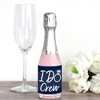 Big Dot of Happiness Navy Blue Elegantly Simple - Mini Wine & Champagne Bottle Label Stickers - Wedding or Bridal Shower Guest Party Favor Gift 16 Ct - 2 of 4