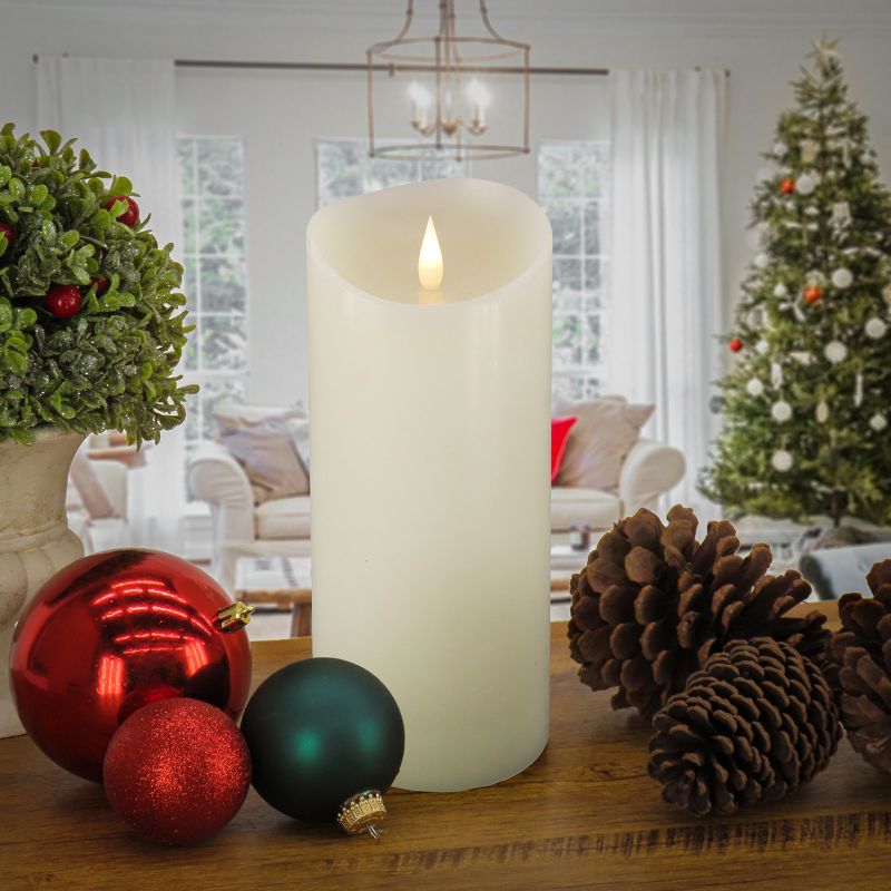 10" HGTV LED Real Motion Flameless Ivory Candle Warm White LED Lights - National Tree Company, 2 of 5