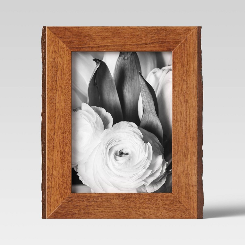 Photos - Photo Frame / Album 4" x 6" Vertical Sides Natural Frame Antique Wood - Threshold™: Rustic Tab