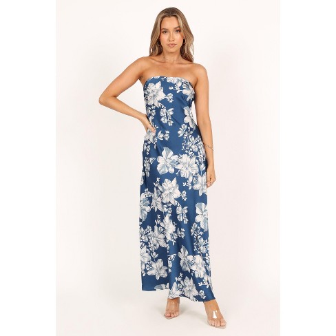 Petal And Pup Womens Gemma Strapless Maxi Dress - Blue Floral Xs : Target