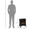 SEVOBAL Indoor Fireplaces Electric Wall-Mounted Fireplace Electric Fireplace Infrared Fireplace Heater for Indoor, Black, 14.4"*9.4"*18.1" - 3 of 4