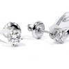 Pompeii3 1/2ctW Round Cut Diamond Screw Back Studs IGI Certified (F-G/SI2-I1) - 2 of 4