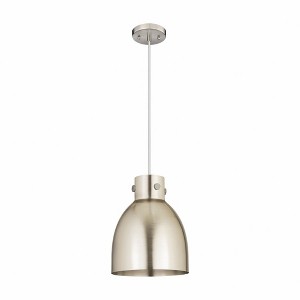 Newton Bell - 1 Light Pendant with Metal Shade In Industrial Style-12.5 Inches Tall and 10 Inches Wide - 1 of 1