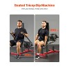 VEVOR Seated Dip Machine, Tricep Bicep Press Down Machine with Cable Bar, Adjustable Seat, and Backrest, Hold up to 450LBS, Black - 3 of 4