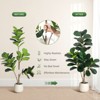 Garvee 4/5/6/7FT Fiddle Leaf Fig Tree Artificial with Leaves - Realistic Faux Ficus Lyrata Trees in Grey Planter Pot, Indoor Fake Floor Plants - 3 of 4