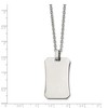 Black Bow Jewelry Stainless Steel Polished Octagonal Dog Tag Necklace, 22 Inch - 2 of 4