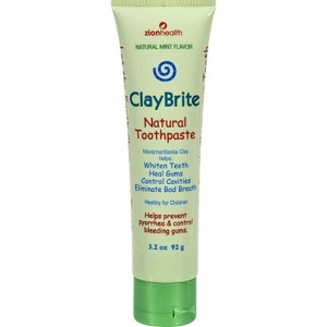 Zion Health Claybrite Extra Natural Toothpaste Mint Paste, 3.2 Oz - 1 of 3