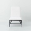 Cushioned Metal Outdoor Chaise Lounge - Cream/Black - Hearth & Hand™ with Magnolia - image 3 of 4
