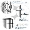 6 Tiers Home Office Bookshelf, Metal Frame Open Bookcase Storage Rack, Modern Books Holder Organizer, Large Bookshelf Furniture - 4 of 4