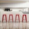 Basicwise 30" Backless Metal Bar Stool – Stackable, Heavy-Duty, Indoor/Outdoor Use for Kitchen, Bar, Patio, Café, Bistro & More - 3 of 4