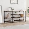 vidaXL Console Table Smoked Oak 63 in.x11.4 in.x31.5 in. Engineered Wood - 3 of 4