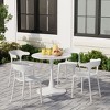 WestinTrends Playa Modern Stackable Resin Plastic Patio Dining Chair (Set of 4) - 2 of 4