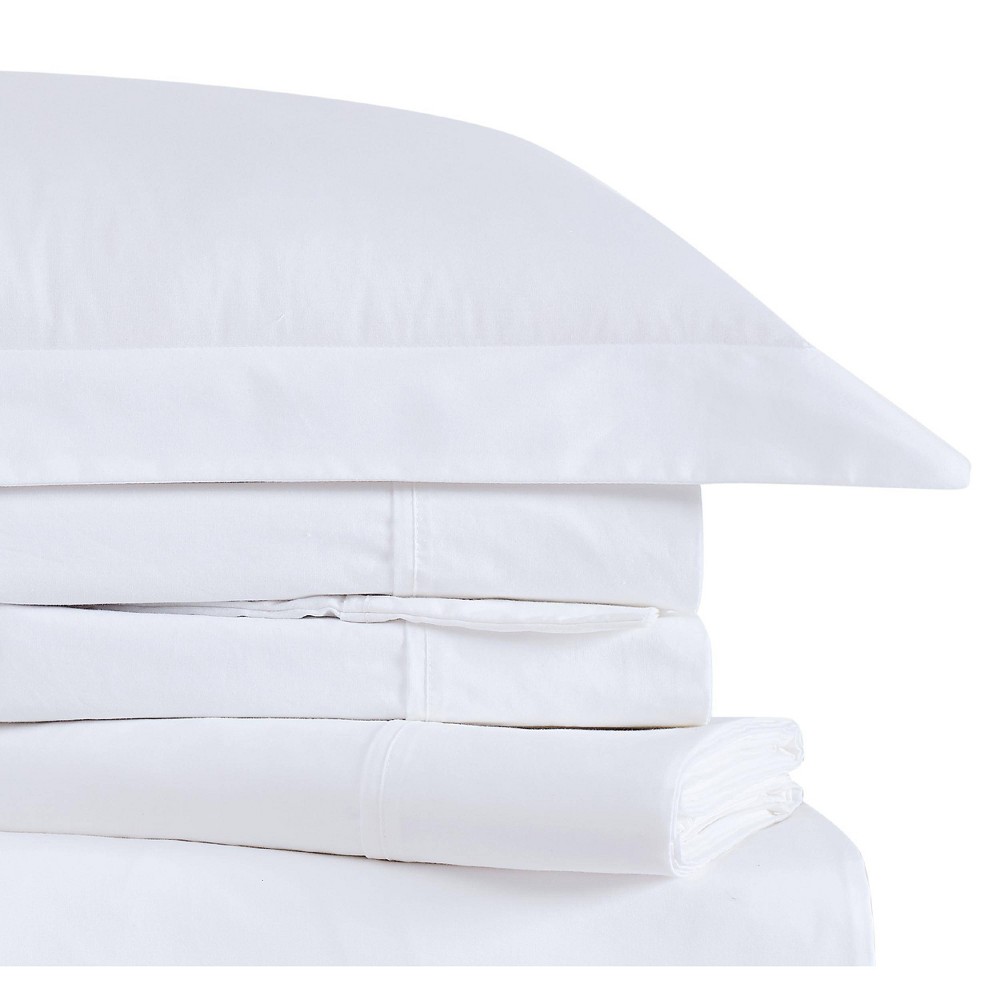 Photos - Bed Linen Queen Classic Cotton Solid Sheet Set White - Brooklyn Loom