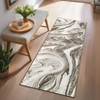 2x6 Abstract Machine Washable Runner Rug For Kitchen Stain Resistant Throw Carpet With Non-Slip Backing Low Pile Floor Cover For Hallway Entryway - 4 of 4