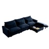 122" Corduroy Cloud L-Shaped Modular Sectional Sofa with Deep Seat & Storage Ottoman - 4 of 4