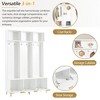 Large Storage Hall Tree with Bench, White - 2 of 3