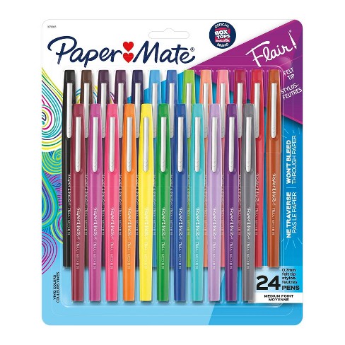 24pk Marker Pens Flair Medium Tip .7mm Multicolor - Papermate : Target