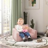 Qaba Kids Sofa, 2 in 1 Kids Fold Out Chair Convertible Sofa Lounger with Washable Cover for Boys and Girls, Playroom Bedroom Use, Pink - 3 of 4