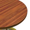LeisureMod Verve 27" Round Dining Table - MDF Wood Top with Brushed Gold Pedestal Base Accent Side Table for Kitchen and Home - 4 of 4