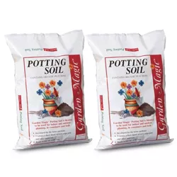 Michigan Peat Garden Magic Indoor and Outdoor Organic Planting Potting Top Soil Blend Mix, 40 Pound Bag (2 Pack)