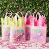 Blue Panda 24-Pack Small Dinosaur Party Favor Tote Bags Gift Bags for Girls Birthday (Pink, 8.5 x 6.8 x 2 In) - 3 of 4