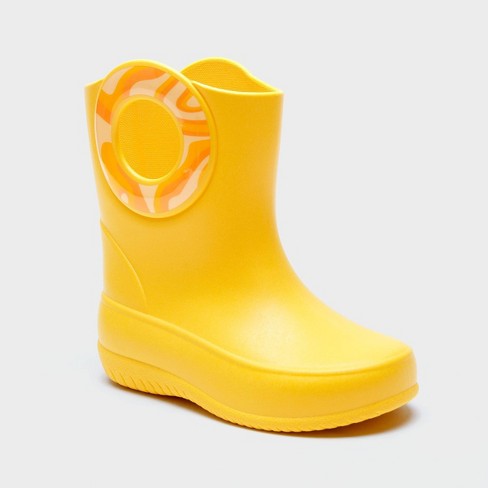 Okabashi Toddler Cam Rain Boots - Yellow Swirl 5t : Target