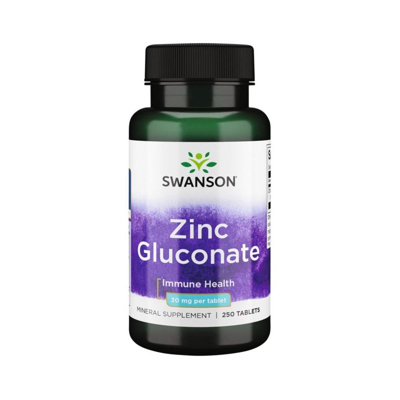 Swanson Mineral Supplements Zinc Gluconate 30 mg Tablet 250ct, 1 of 4