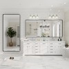 Apmir 36 in. W x 77 in. H Rectangular Aluminum Alloy Framed and Tempered Glass Wall Mirror in Matte Black - 3 of 4