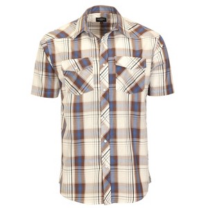 Gioberti Men's Western Cowboy Short Sleeve Shirt with Snap Buttons - 1 of 4